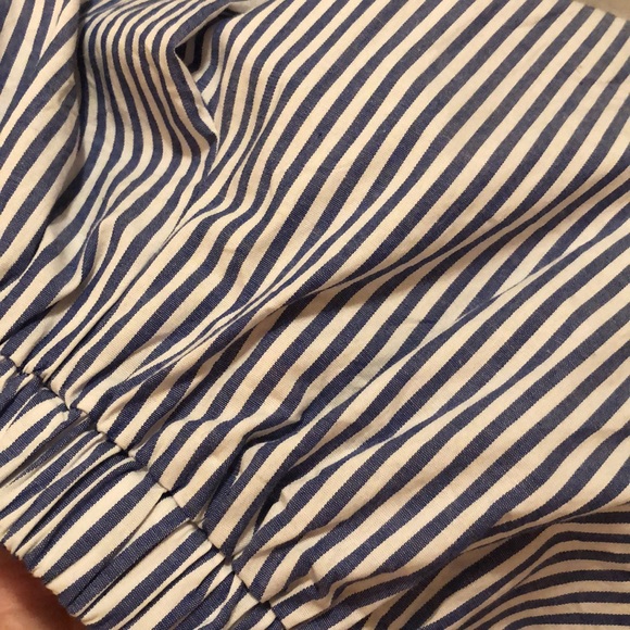 Navy Striped Off the Shoulder Top - Picture 5 of 5